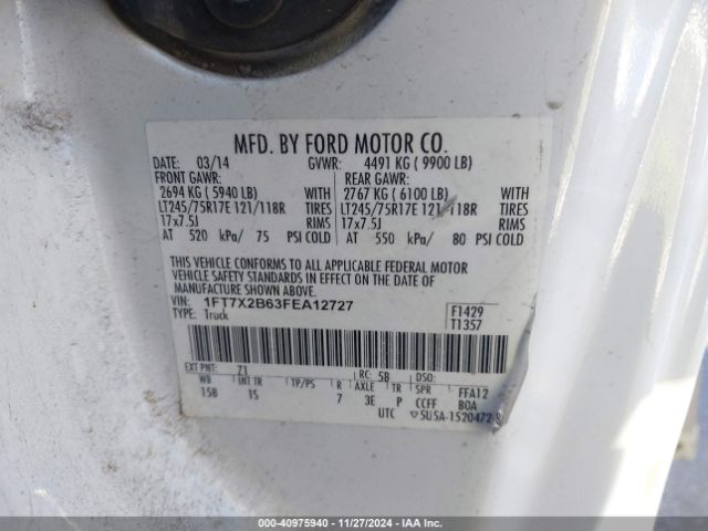 1FT7X2B63FEA12727 Ford F-250 Xl