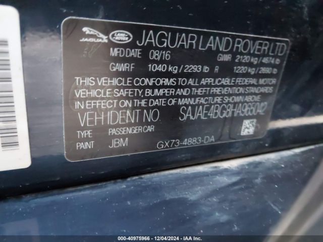 SAJAE4BG8HA965042 Jaguar Xe 25t Prestige