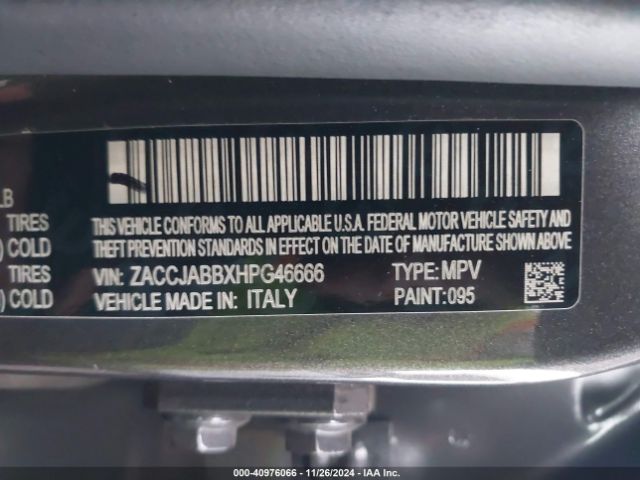 ZACCJABBXHPG46666 Jeep Renegade Altitude Fwd