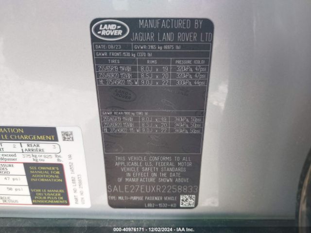 SALE27EUXR2258833 Land Rover Defender 110 P400 X-dynamic Se