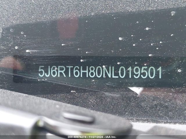 5J6RT6H80NL019501 Honda Cr-v Hybrid Ex-l