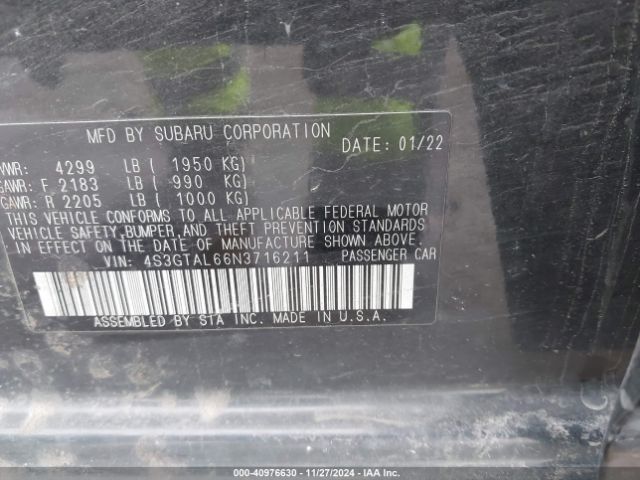4S3GTAL66N3716211 Subaru Impreza Sport 5-door