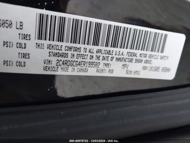 2C4RDGCG4ER199502 Dodge Grand Caravan Sxt