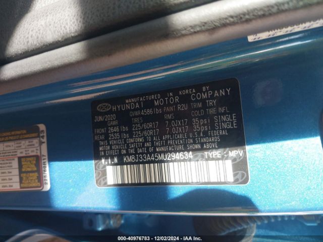 KM8J33A45MU294634 Hyundai Tucson Value