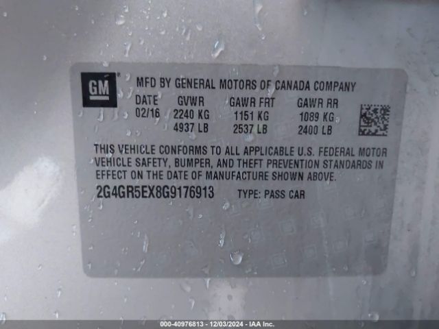 2G4GR5EX8G9176913 Buick Regal Turbo Premium I