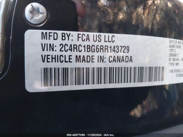 2C4RC1BG6RR143729 Chrysler Pacifica Touring L