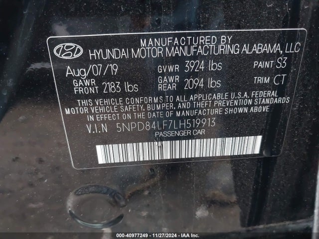 Hyundai mpi nu 2020 5NPD84LF7LH519913 Image 23