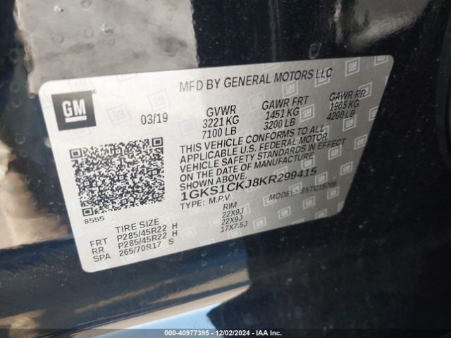 1GKS1CKJ8KR299415 GMC YUKON DENALI