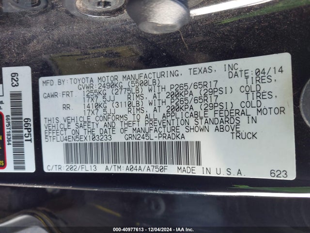 Toyota Tacoma Double Cab 2014 5TFLU4EN5EX103233 Image 9