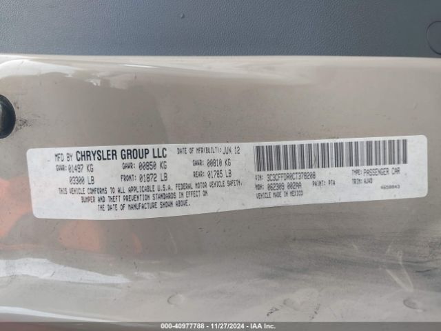 2012 FIAT 500C 3C3CFFDR0CT378208 Photo 8