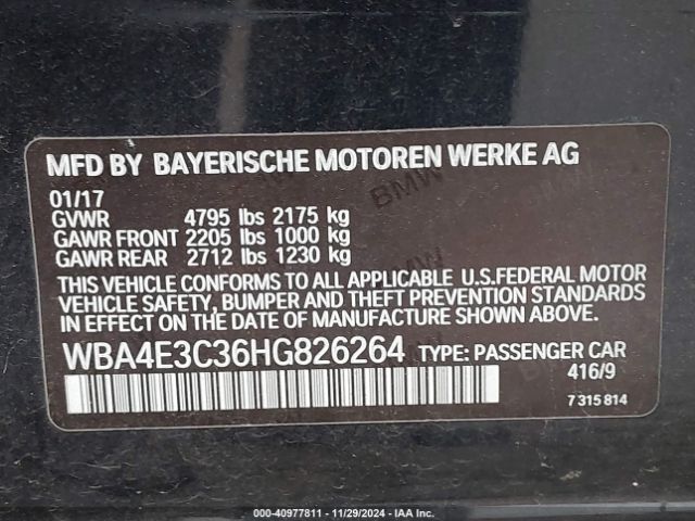 WBA4E3C36HG826264 BMW 440i Gran Coupe