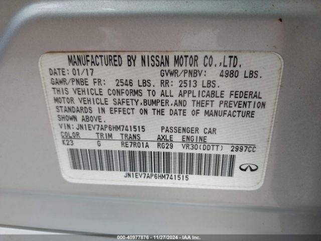 JN1EV7AP6HM741515 Infiniti Q50 3.0t Signature Edition