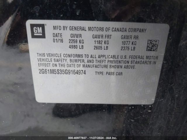 2G61M5S35G9164974 Cadillac Xts Luxury Collection