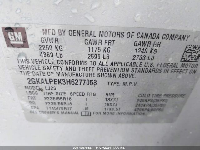 2GKALPEK3H6277053 GMC Terrain Slt