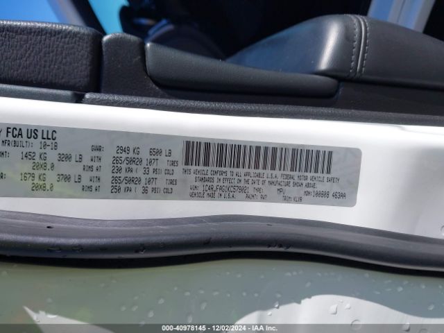 2019 JEEP GRAND CHEROKEE 1C4RJFAG1KC579021 Photo 8