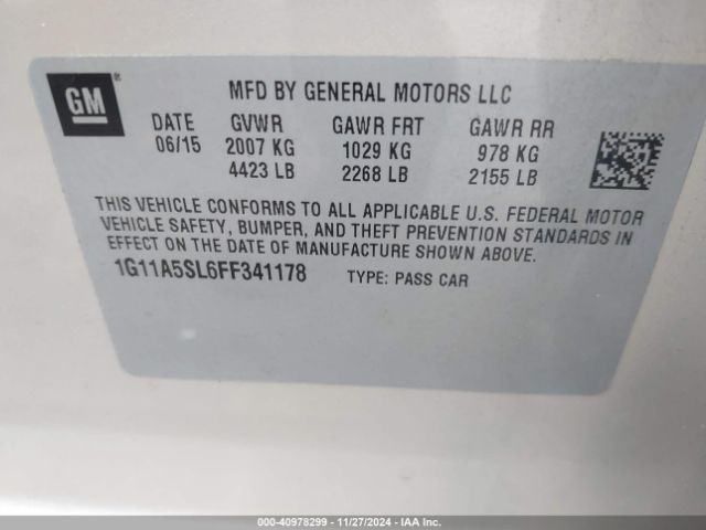 1G11A5SL6FF341178 Chevrolet Malibu 1fl