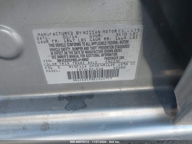 Nissan Versa Note Sv 2014 3N1CE2CP8EL414952 Image 9