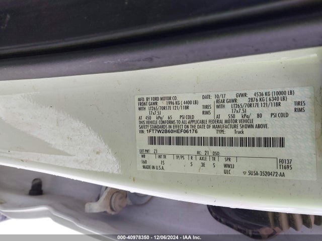 1FT7W2B60HEF06176 Ford F-250 Xl