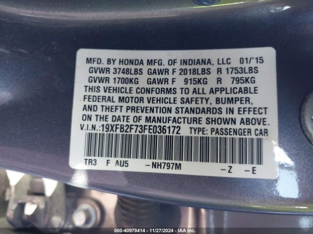 19XFB2F73FE036172 Honda CIVIC SE