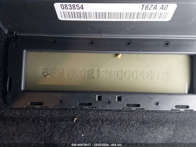 5FPYK3F12MB004872 Honda Ridgeline Awd Sport