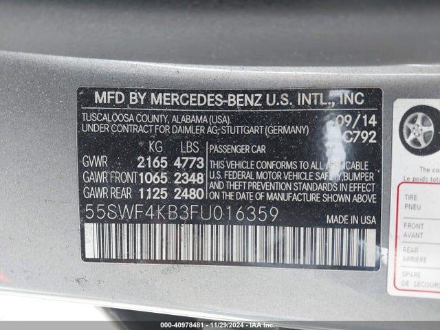 55SWF4KB3FU016359 Mercedes-Benz C 300 4matic/luxury 4matic/sport 4matic