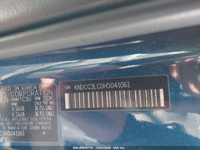 KNDCC3LC0H5041061 KIA NIRO EX