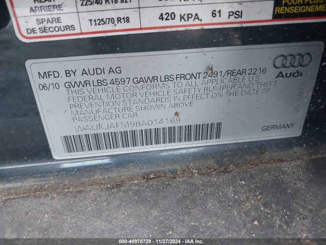 2011 AUDI A3 WAUKJAFM9BA014169 Photo 8