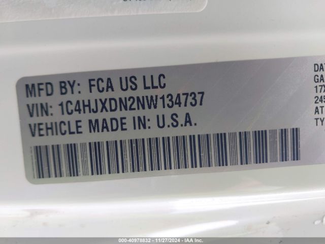 1C4HJXDN2NW134737 Jeep Wrangler Unlimited Sport S 4x4
