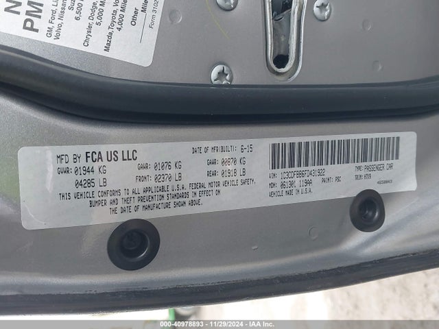 Dodge DART SXT 2015 1C3CDFBB6FD431922 Image 9