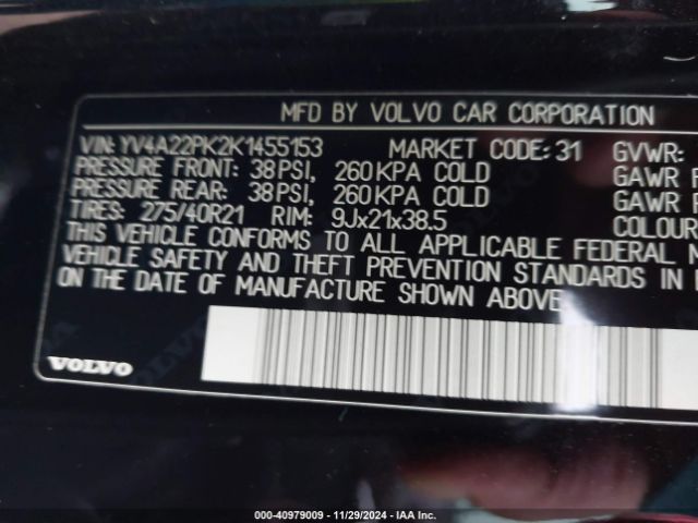 YV4A22PK2K1455153 Volvo Xc90 T6 Momentum