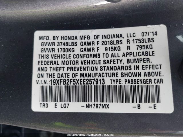 19XFB2F5XEE257913 Honda Civic Lx