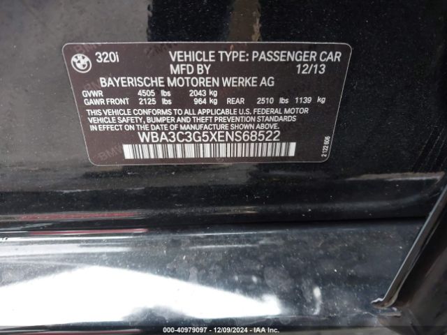 WBA3C3G5XENS68522 BMW 320i Xdrive