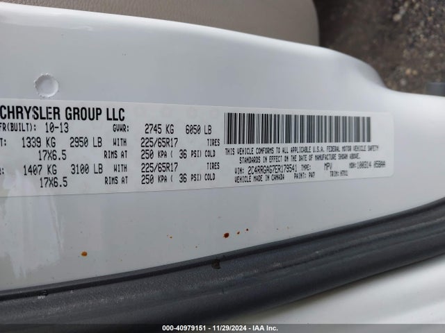 RAM Cargo Van 2014 2C4RRGAG7ER179541 Image 9