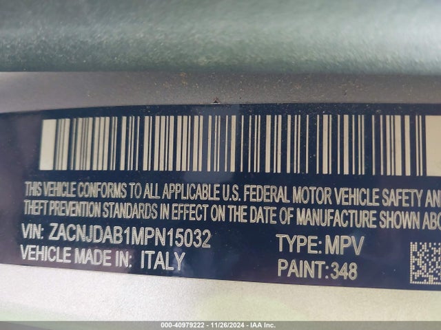 ZACNJDAB1MPN15032 Jeep Renegade Sport 4x4