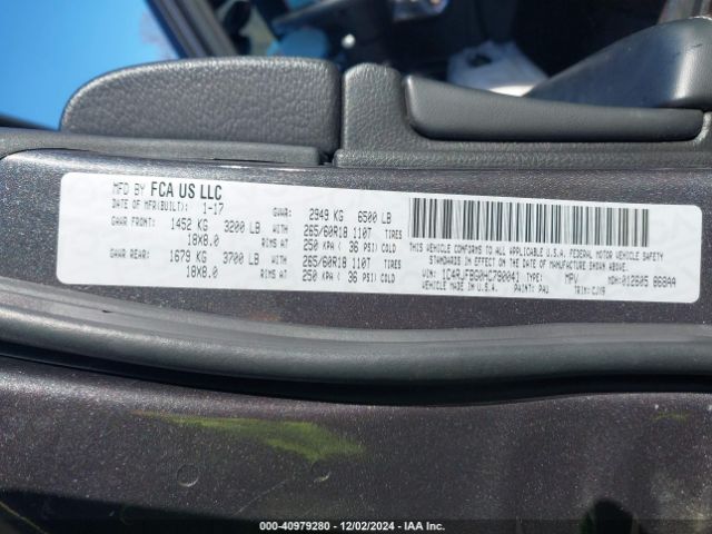 1C4RJFBG0HC790041 Jeep Grand Cherokee Limited 4x4