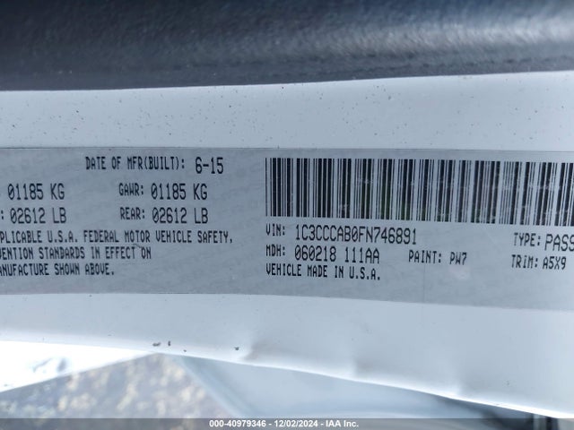 Chrysler 200 Limited 2015 1C3CCCAB0FN746891 Image 9