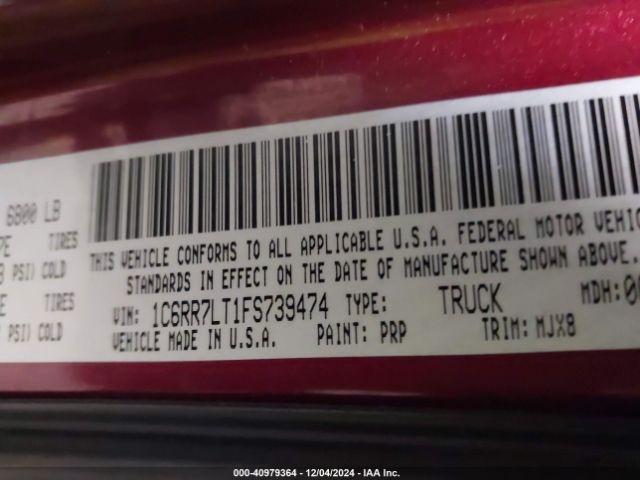 1C6RR7LT1FS739474 RAM 1500 Outdoorsman