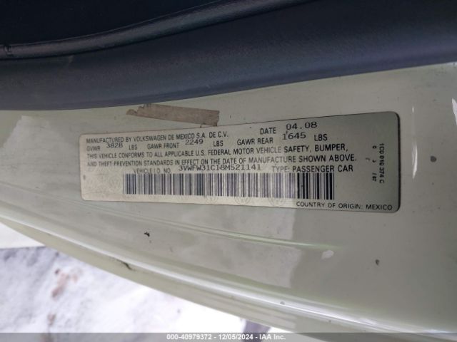 2008 VOLKSWAGEN NEW BEETLE COUPE 3VWFW31C18M521141 Photo 8