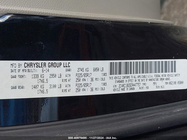 2C4RC1BG5ER447757 Chrysler Town & Country Touring