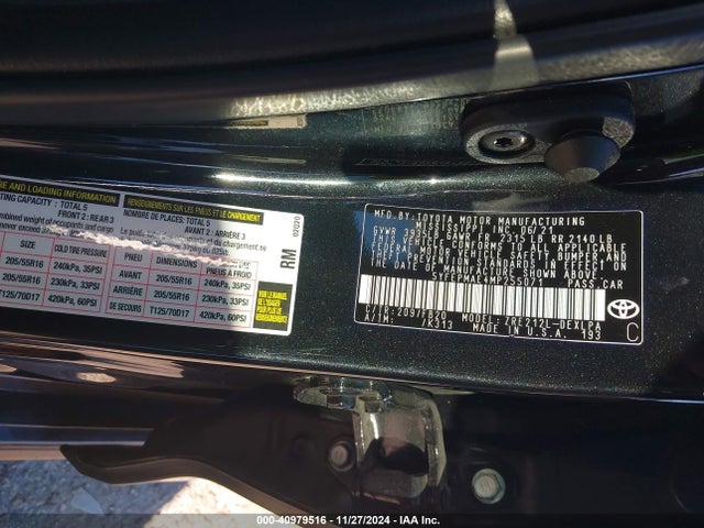5YFEPMAE4MP255071 Toyota COROLLA LE