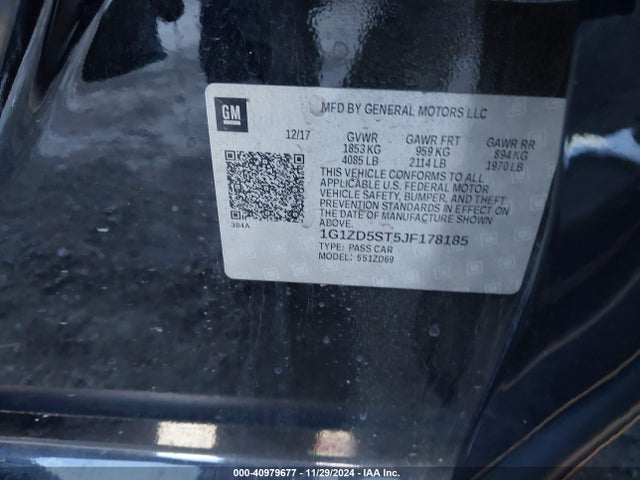 Chevrolet MALIBU LT 2018 1G1ZD5ST5JF178185 Image 9