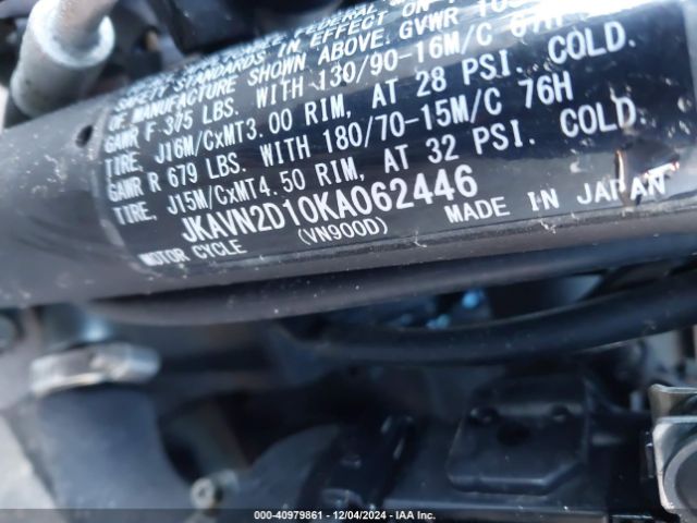 2019 KAWASAKI VN900 JKAVN2D10KA062446 Photo 9