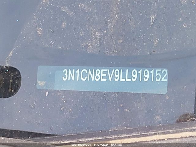 3N1CN8EV9LL919152 Nissan Versa Sv Xtronic Cvt