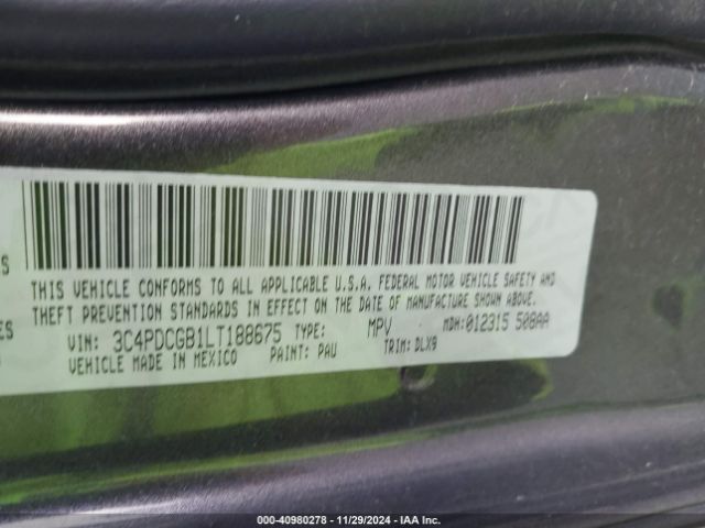 3C4PDCGB1LT188675 Dodge Journey Crossroad
