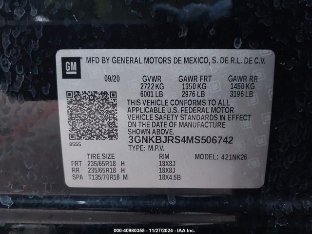 Chevrolet Blazer Awd 3lt 2021 3GNKBJRS4MS506742 Image 9