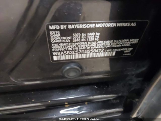 WBA5B3C57GG258412 BMW 535i Xdrive