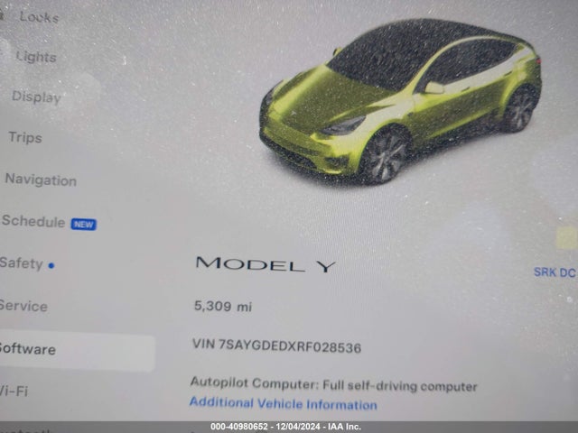 2024 TESLA MODEL Y 7SAYGDEDXRF028536 Photo 6