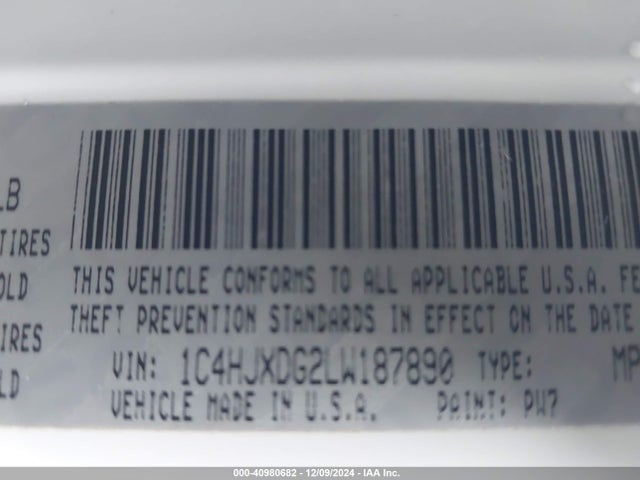 1C4HJXDG2LW187890 Jeep Wrangler Unlimited Sport Altitude 4x4