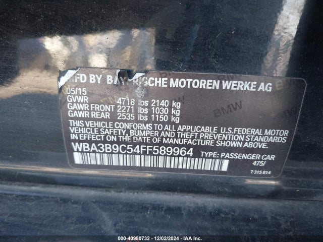 WBA3B9C54FF589964 BMW 335i Xdrive