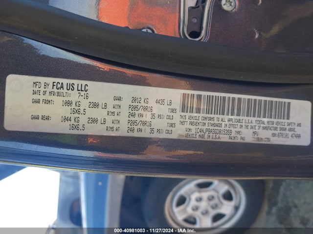 Jeep Patriot Sport 2016 1C4NJPBA3GD815359 Image 9